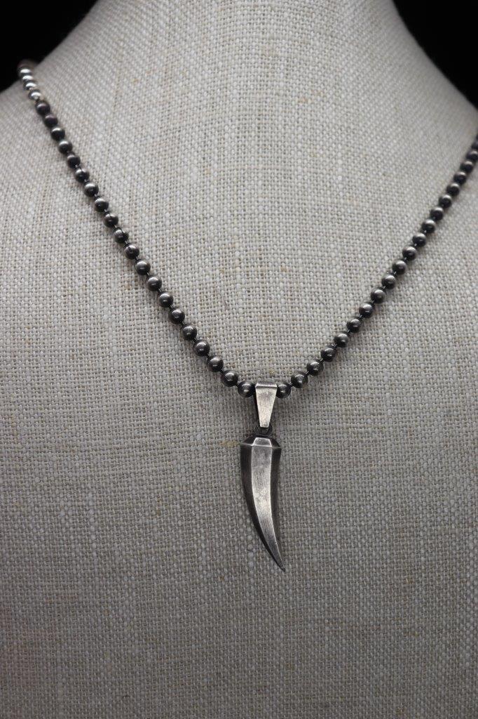 ﻿Elephant Tooth With Beads Chain Necklace