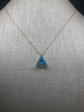 Load image into Gallery viewer, Turquoise Gold Initial Pendant
