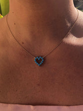 Load image into Gallery viewer, Turquoise Gold Heart Pendant
